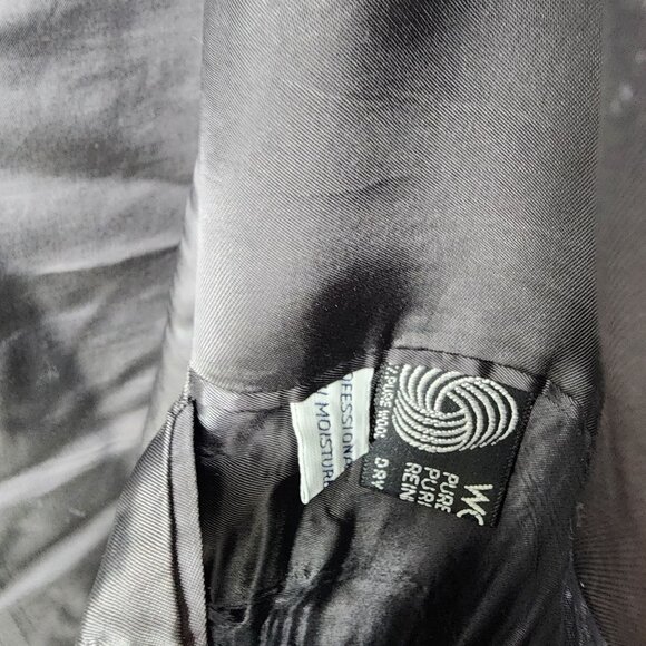 Yves Saint Laurent Mens Gray Blazer Pinstripes‎ Size 48R Wool Button Closure - Picture 7 of 10